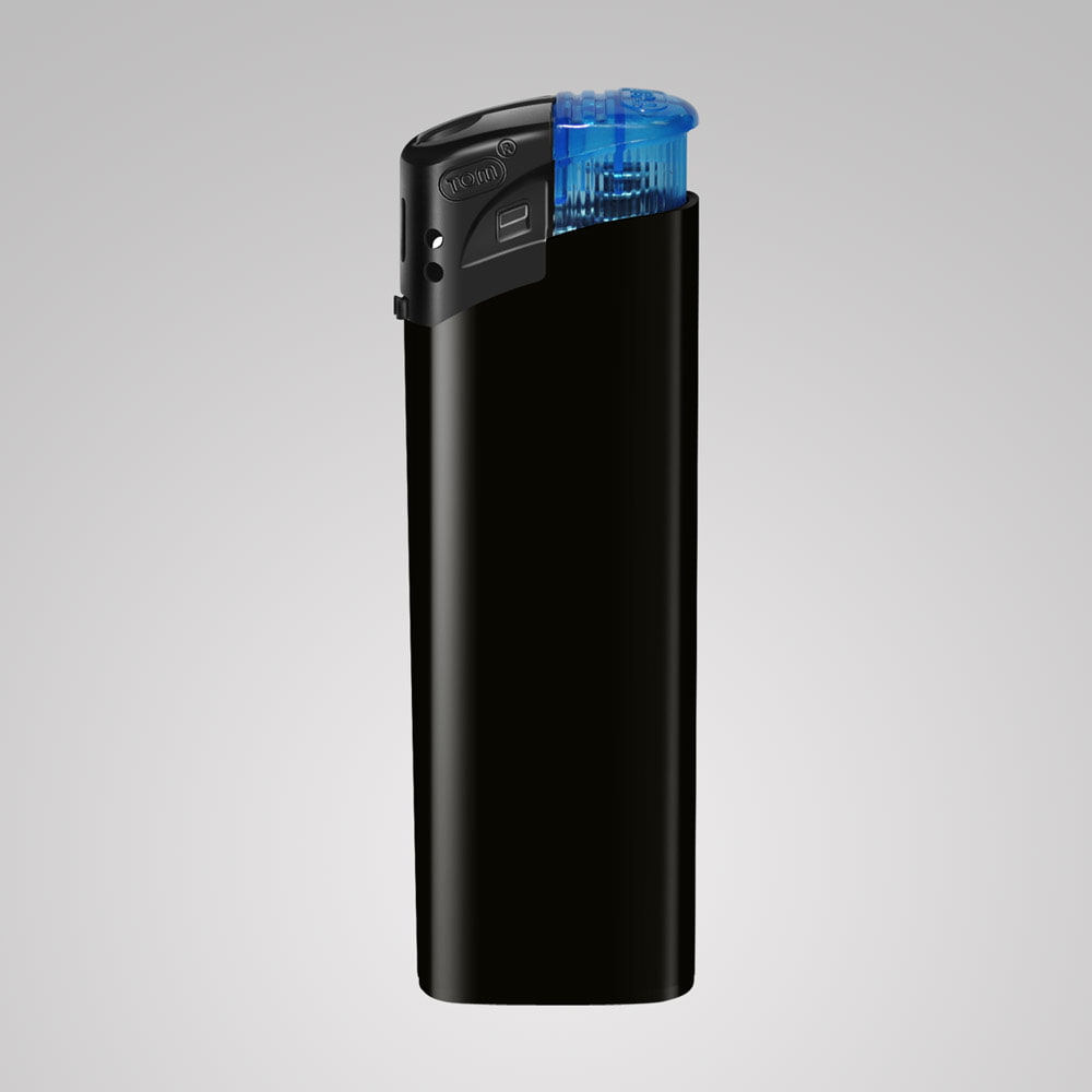 Lighter TOM EB-15 HC Coloured Knob - Black electronic lighter with colorued knob